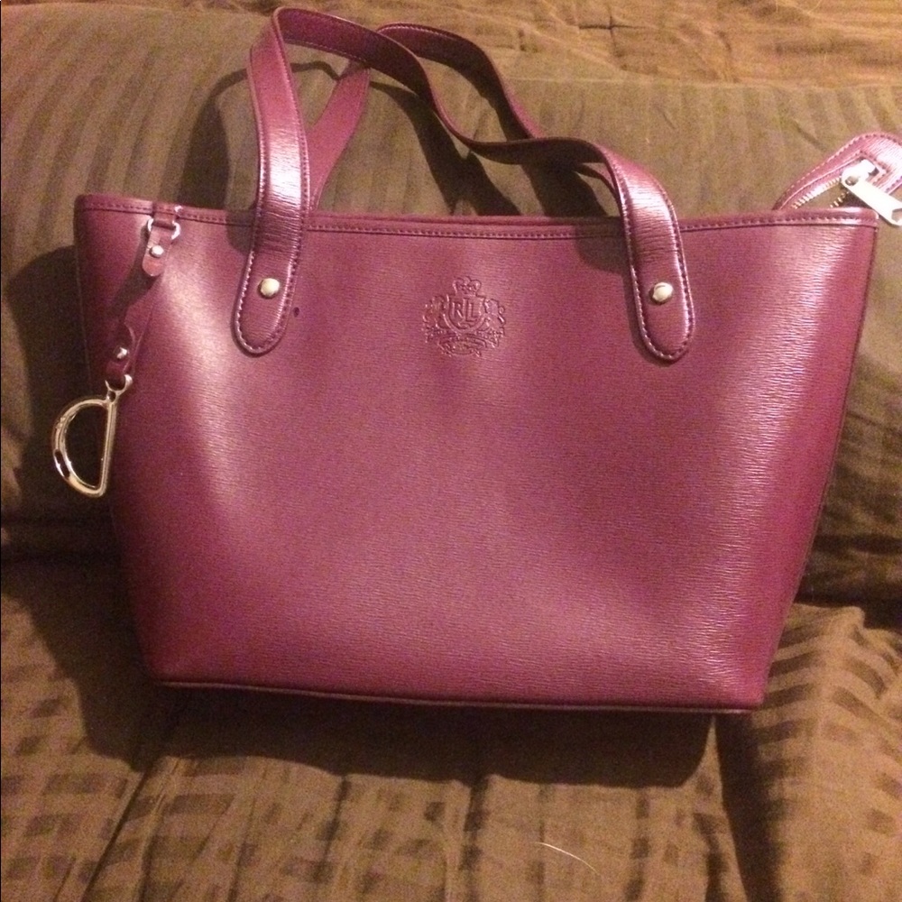 Maroon Ralph Lauren Hand Bag